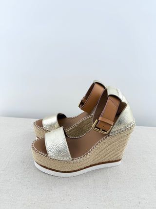 See by Chloe espadrille wedge sandals with raffia, 6