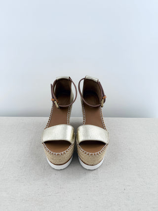 See by Chloe espadrille wedge sandals with raffia, 6