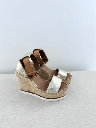 See by Chloe espadrille wedge sandals with raffia, 6
