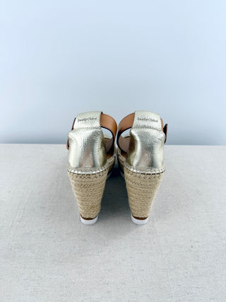 See by Chloe espadrille wedge sandals with raffia, 6
