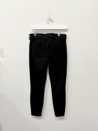 L'Agence Cotton Blend 5 Pocket Mid Rise Skinny Jeans Black Women's Size 29