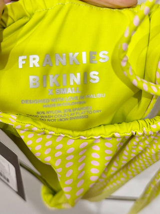 Frankies bikinis 3 piece set: rash guard and bikini set, XS
