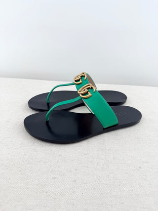 Gucci GG marmont thong sandals, 36