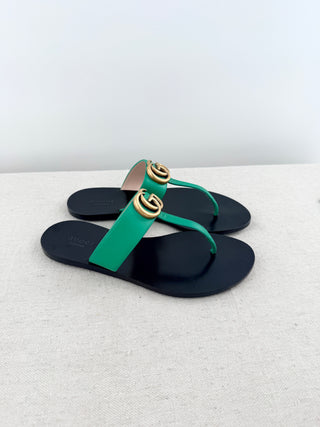 Gucci GG marmont thong sandals, 36