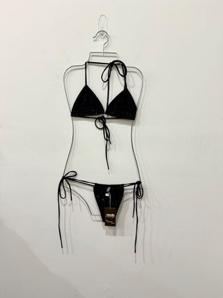 Leau crystal embellished bikini set, XS