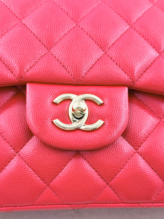 Chanel caviar leather double flap jumbo bag gold hardware, jumbo
