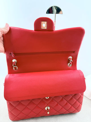 Chanel caviar leather double flap jumbo bag gold hardware, jumbo