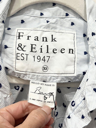 Frank & Eileen heart embroidered button down shirt, XS