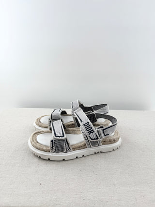 Dior Act sandals technical fabric and raffia, 39