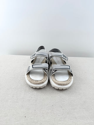 Dior Act sandals technical fabric and raffia, 39