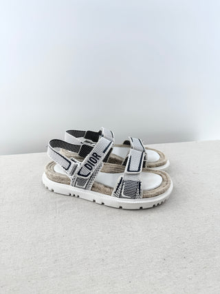 Dior Act sandals technical fabric and raffia, 39