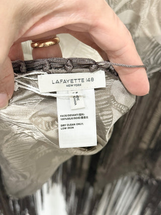 Lafayette 148 large fringe silk scarf