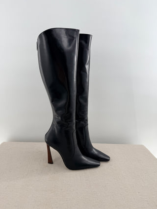 Saint Laurent justify 105 leather boots, 37