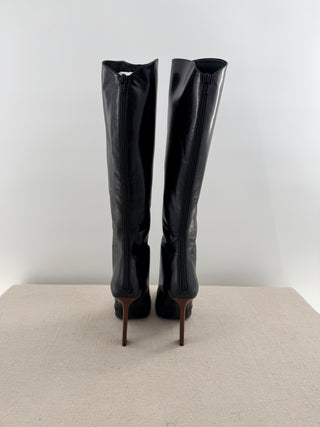 Saint Laurent justify 105 leather boots, 37