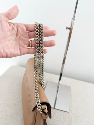 Gucci interlocking soho medium leather bag withn chain strap