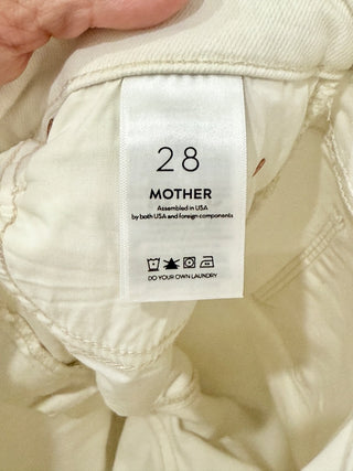 Mother High Waisted Rascal Crop Fray Jeans Fairest Of Them All Women's Size 28