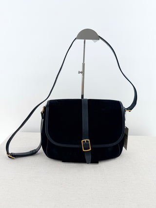 Saint Laurent sorbonne suede flap bag