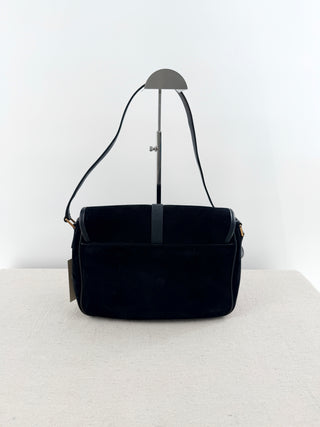 Saint Laurent sorbonne suede flap bag
