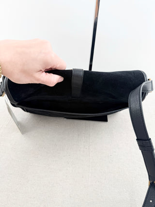 Saint Laurent sorbonne suede flap bag