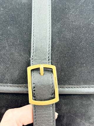 Saint Laurent sorbonne suede flap bag