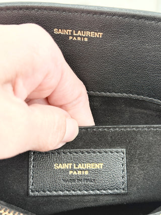 Saint Laurent sorbonne suede flap bag