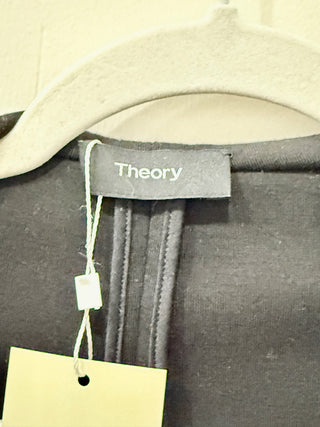 Theory Double Knit Hooded Blazer Trecca 4K Pant Black Womens S (Top)/ 4(Bottoms)