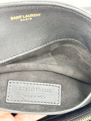 Saint Laurent sorbonne suede flap bag