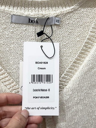 Boa crochet waistcoat vest, XS