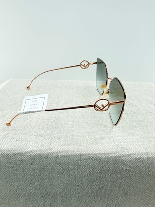 Fendi FF 0323 oversized metal sunglasses