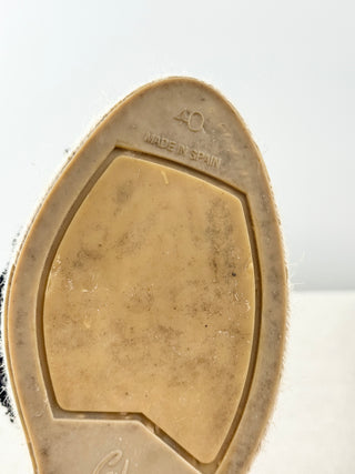 Castaner canvas raffia wedge sandals, 40