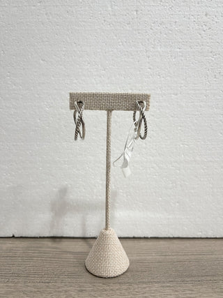 David Yurman cross over earrings silver