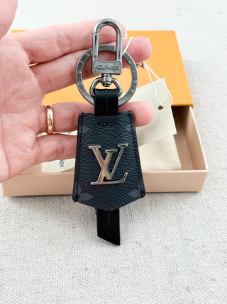 Louis Vuitton monogram eclipse clochette bag charm and key holder