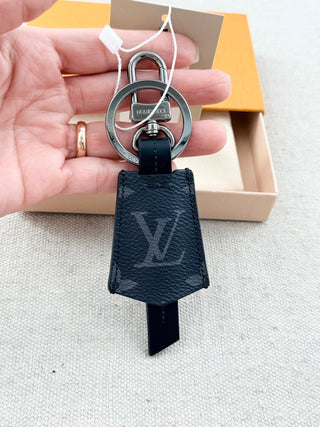 Louis Vuitton monogram eclipse clochette bag charm and key holder