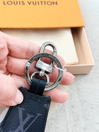 Louis Vuitton monogram eclipse clochette bag charm and key holder