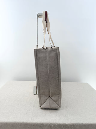 Chloe large woody linen tote bag