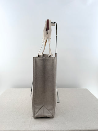 Chloe large woody linen tote bag