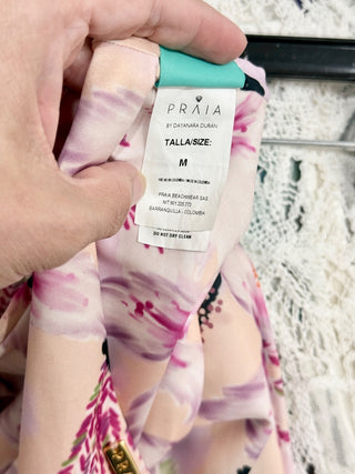 NWT PRAIA by Dayanara Duran Floral Bandeau Bikini Top Bikini Bottom Set Womens M