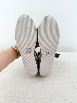 See by Chloe suede and raffia wedge sandals, 39