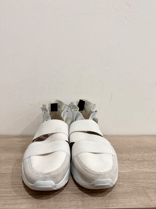 Emilio Pucci City Up Ruffle Suede/Nylon Running Sneaker White/Cream Women's 41