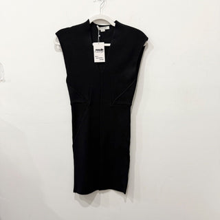 Alexander Wang Ribbed Sleeveless Bodycon Mini Dress Black Women's Size Small