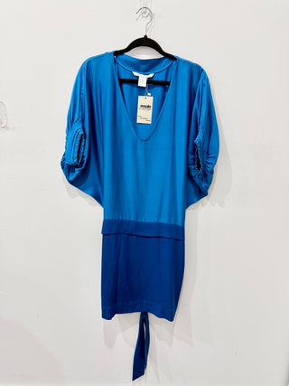 Diane von Furstenberg Blue Wrap Dress, 4
