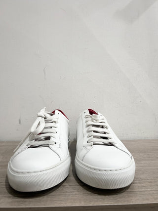 Givenchy Urban Knots Leather Low Top Sneakers White Red Women's Size EU 39
