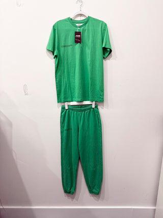 Pangaia set tee and jogger pants, top XS / bottoms XXS