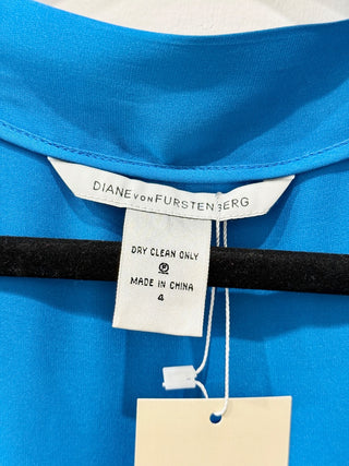 Diane von Furstenberg Blue Wrap Dress, 4