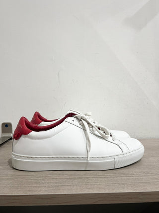 Givenchy Urban Knots Leather Low Top Sneakers White Red Women's Size EU 39