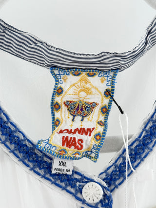 Johnny Was embroidered top blouse, XXL