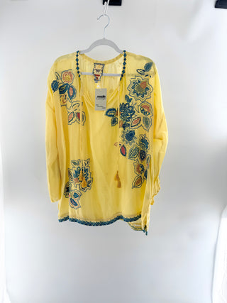 Johnny Was embroidered tunic top, XXL