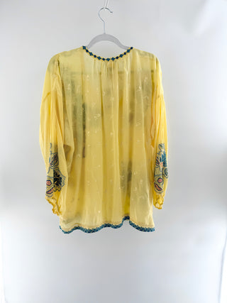 Johnny Was embroidered tunic top, XXL