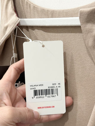 Bayse milana midi dress sleeveless jersey, XS