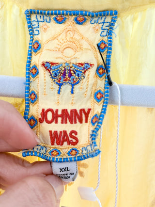 Johnny Was embroidered tunic top, XXL